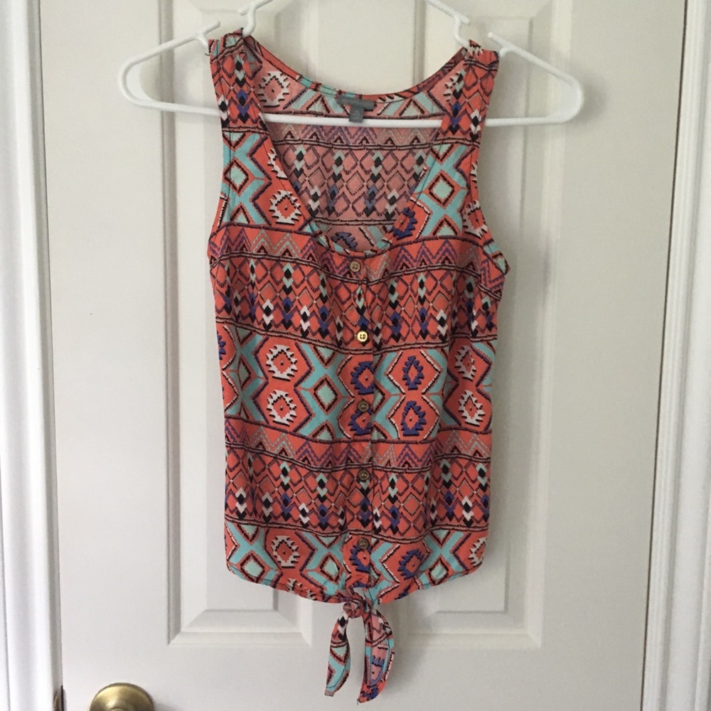 Aztec crop top XS